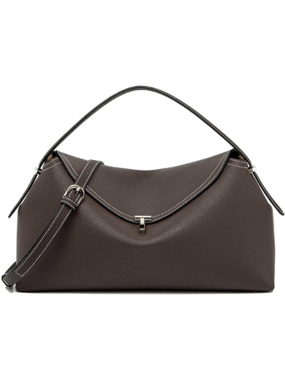 Stylish Women's Microfiber Leather Crossbody Bag with T Lock Closure - Chic